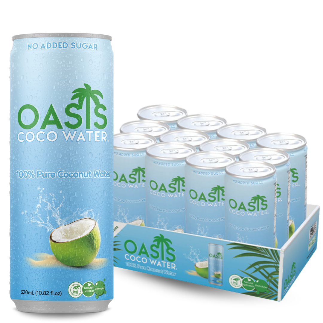 Oasis Coco Water 12-pack of slim pure coconut water cans
